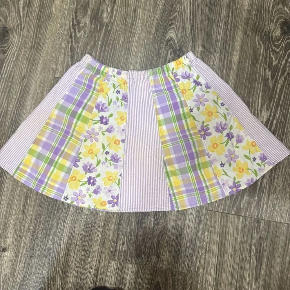 Gymboree Size 5 Purple striped & floral Skirt